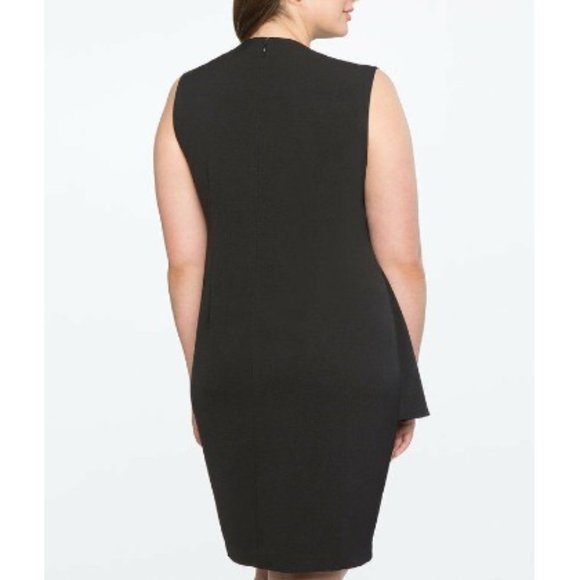NWT Eloquii Black Ruffled Front Dress Size 20 - Picture 2 of 11